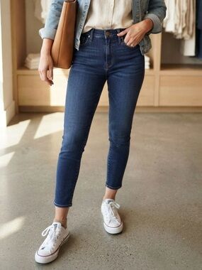 Good American | Good Legs Crop Jeans in Dark Blue | Sz 10/30